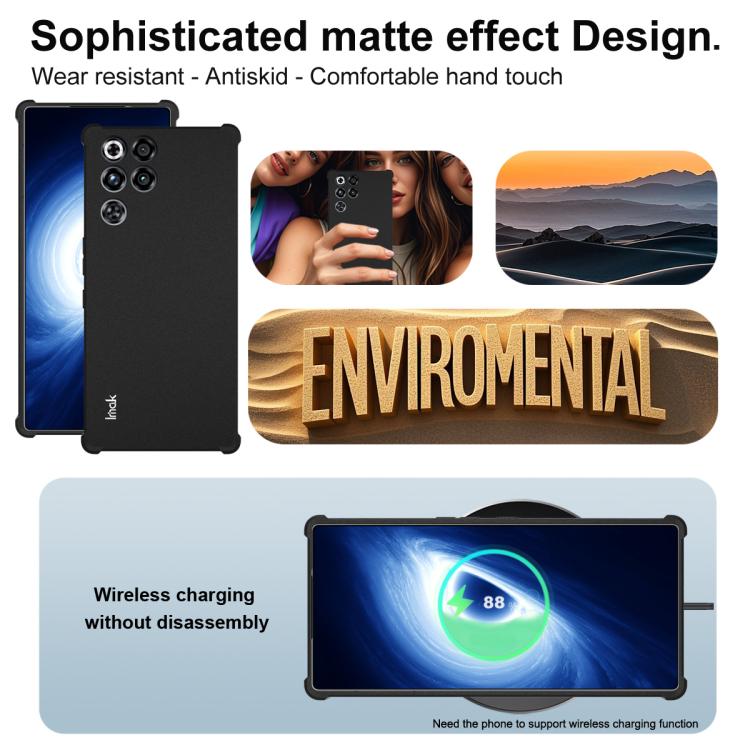 For ZTE Nubia RedMagic 11 Pro / 11 Pro+ imak Shockproof Airbag TPU Phone Case - Matte Black