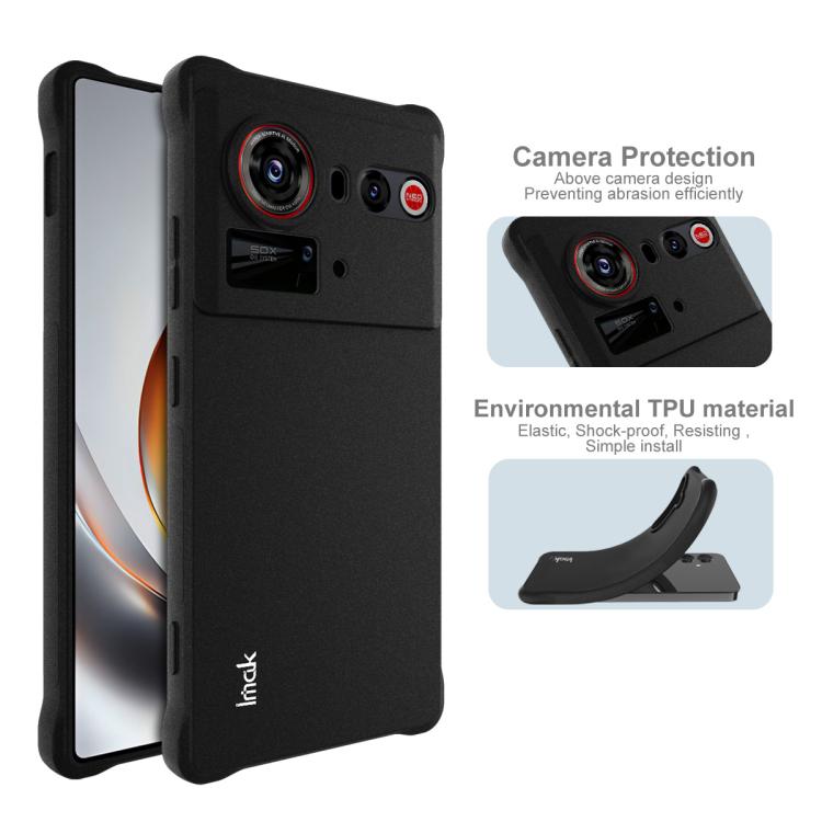 For ZTE Nubia Z80 Ultra imak Shockproof Airbag TPU Phone Case - Matte Black