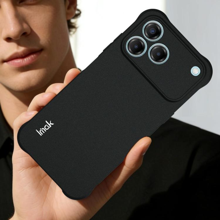 For ZTE Blade V80 Pro / V80 Vita imak Shockproof Airbag TPU Phone Case - Matte Black