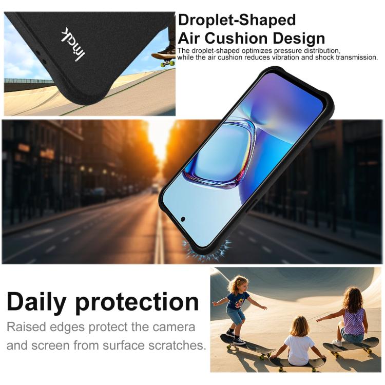 For ZTE Blade V80 Pro / V80 Vita imak Shockproof Airbag TPU Phone Case - Matte Black