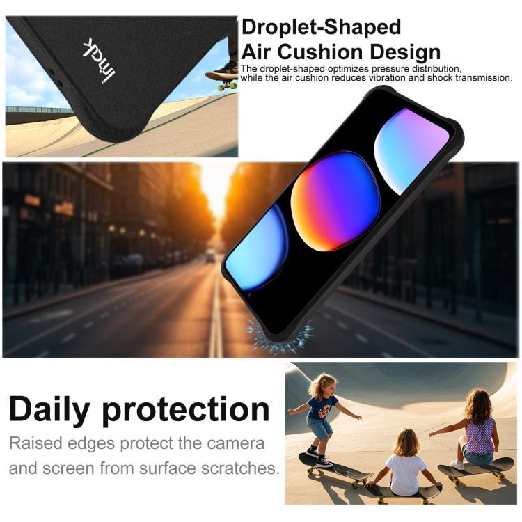 For ZTE nubia V80 Max/Blade V80 Max 4G imak Shockproof Airbag TPU Phone Case - Matte Black
