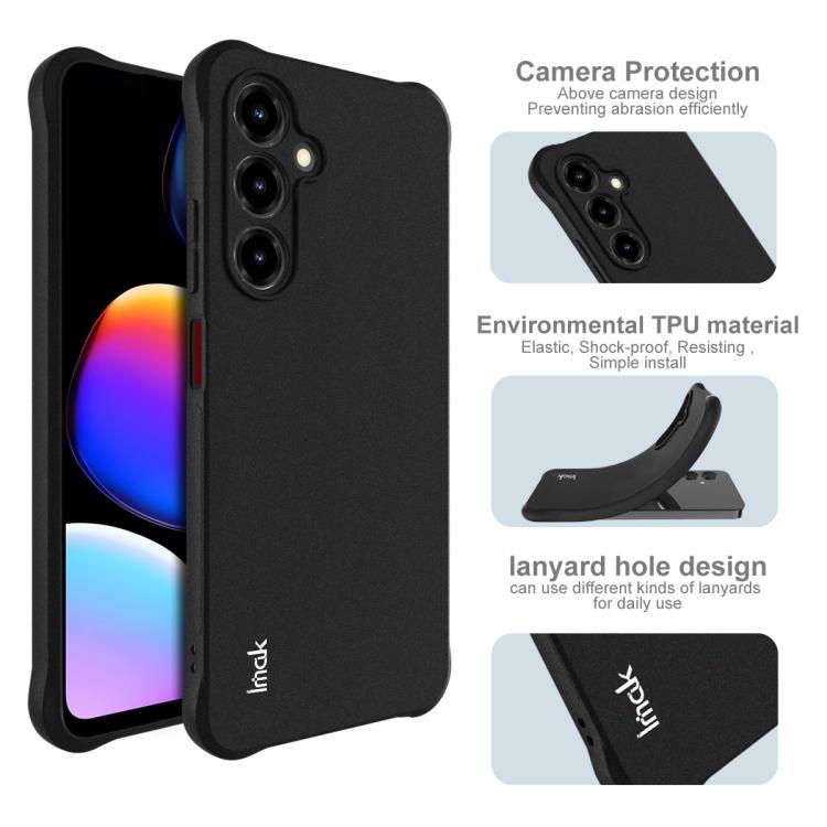 For ZTE nubia V80 Max/Blade V80 Max 4G imak Shockproof Airbag TPU Phone Case - Matte Black