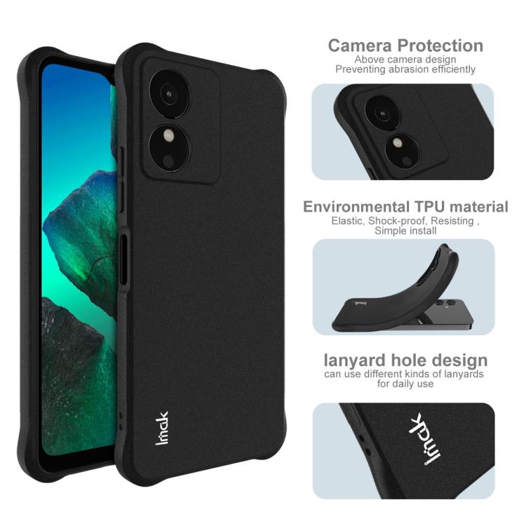 For HMD Key 4G / Aur 2 4G / Arc 4G imak Shockproof Airbag TPU Phone Case - Matte Black
