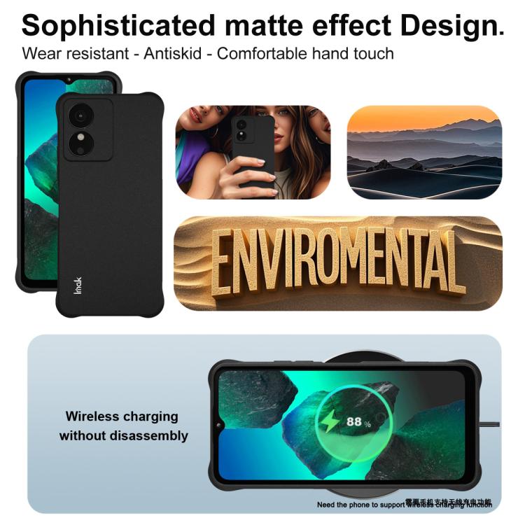 For HMD Key 4G / Aur 2 4G / Arc 4G imak Shockproof Airbag TPU Phone Case - Matte Black