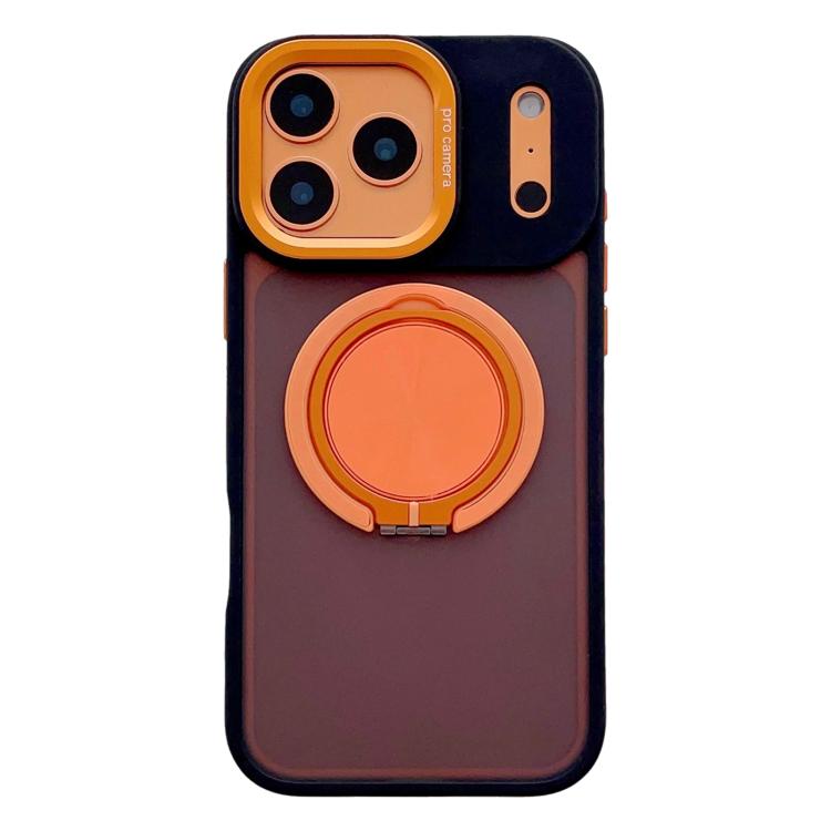 For iPhone 17 Pro Max Skin Feel Frosted 360 Degree Rotation Magnetic Holder MagSafe Phone Case