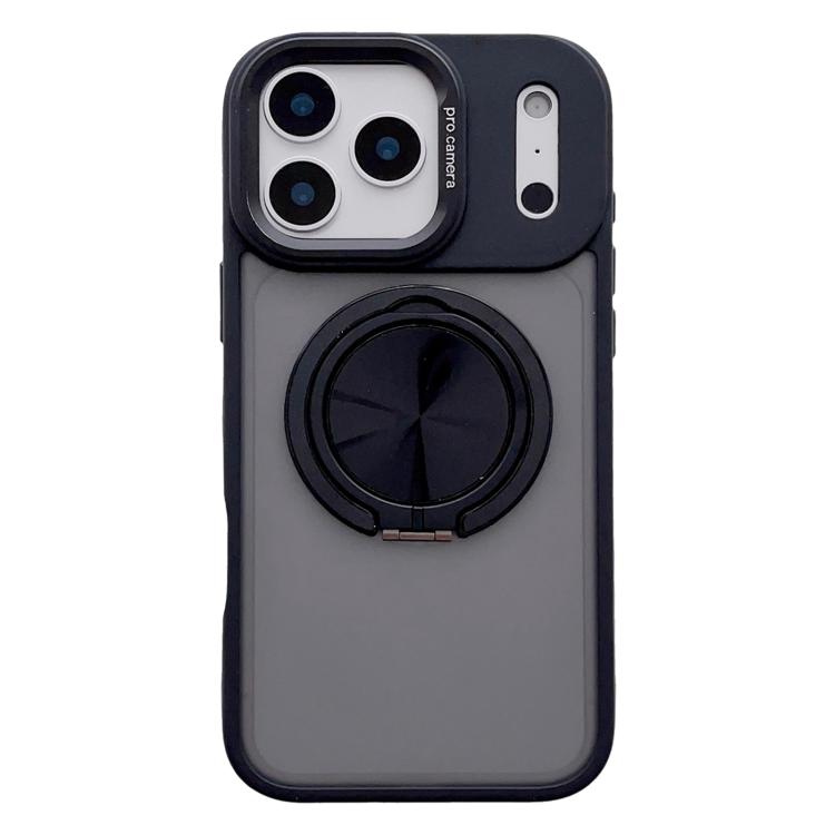 For iPhone 17 Pro Max Skin Feel Frosted 360 Degree Rotation Magnetic Holder MagSafe Phone Case