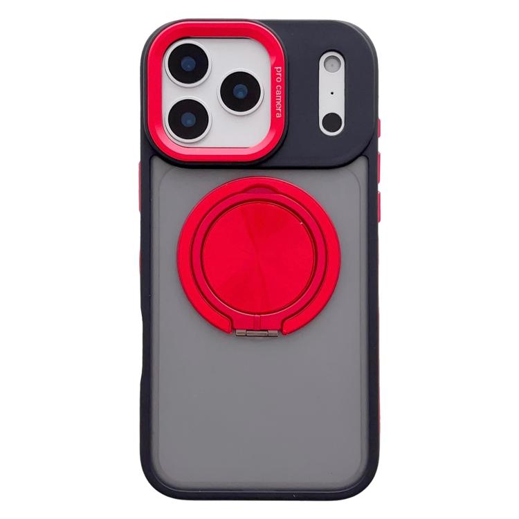 For iPhone 17 Pro Max Skin Feel Frosted 360 Degree Rotation Magnetic Holder MagSafe Phone Case