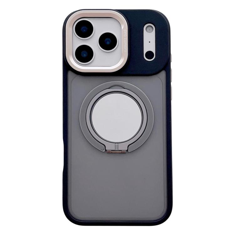 For iPhone 17 Pro Skin Feel Frosted 360 Degree Rotation Magnetic Holder MagSafe Phone Case