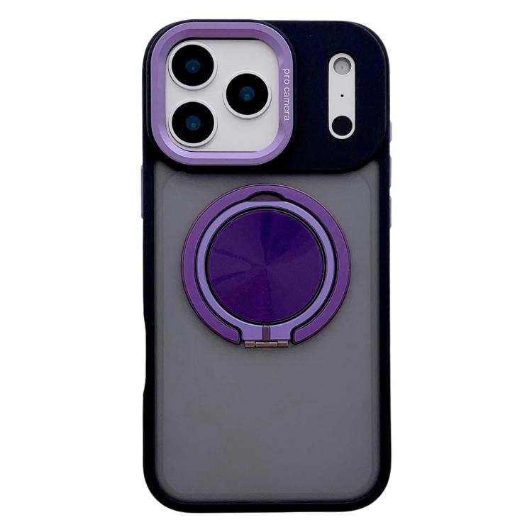 For iPhone 17 Pro Skin Feel Frosted 360 Degree Rotation Magnetic Holder MagSafe Phone Case