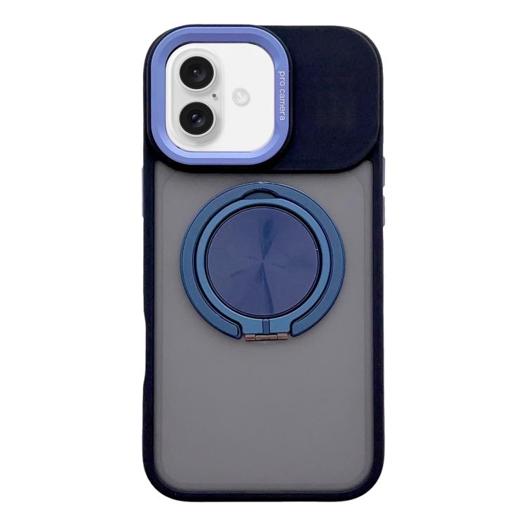 For iPhone 17 Skin Feel Frosted 360 Degree Rotation Magnetic Holder MagSafe Phone Case