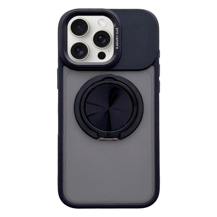 For iPhone 15 Pro Max Skin Feel Frosted 360 Degree Rotation Magnetic Holder MagSafe Phone Case