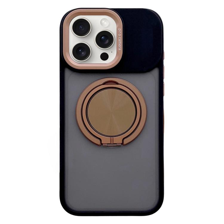 For iPhone 15 Pro Max Skin Feel Frosted 360 Degree Rotation Magnetic Holder MagSafe Phone Case