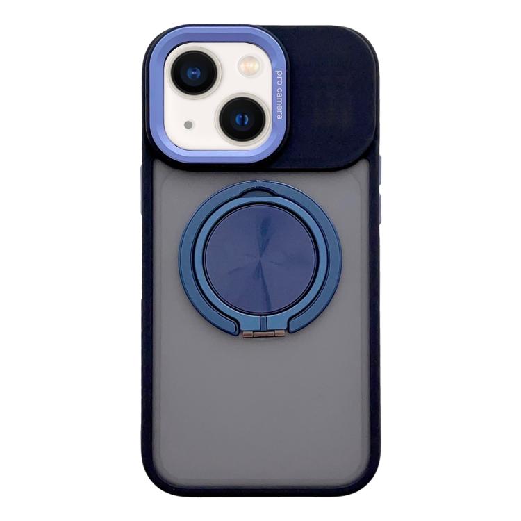 For iPhone 15 Skin Feel Frosted 360 Degree Rotation Magnetic Holder MagSafe Phone Case