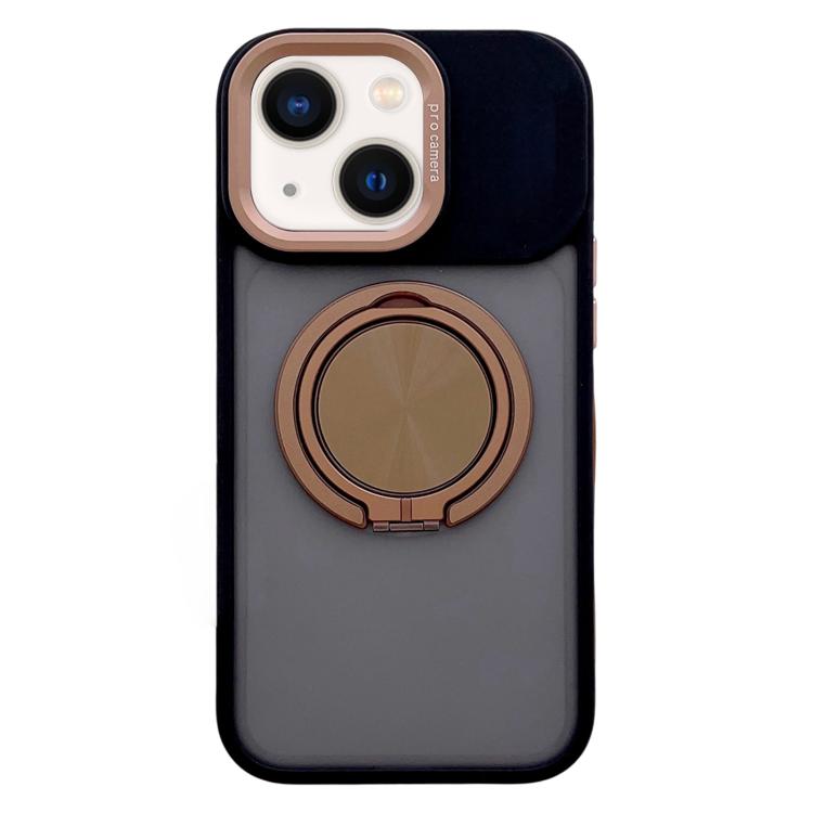 For iPhone 14 Skin Feel Frosted 360 Degree Rotation Magnetic Holder MagSafe Phone Case
