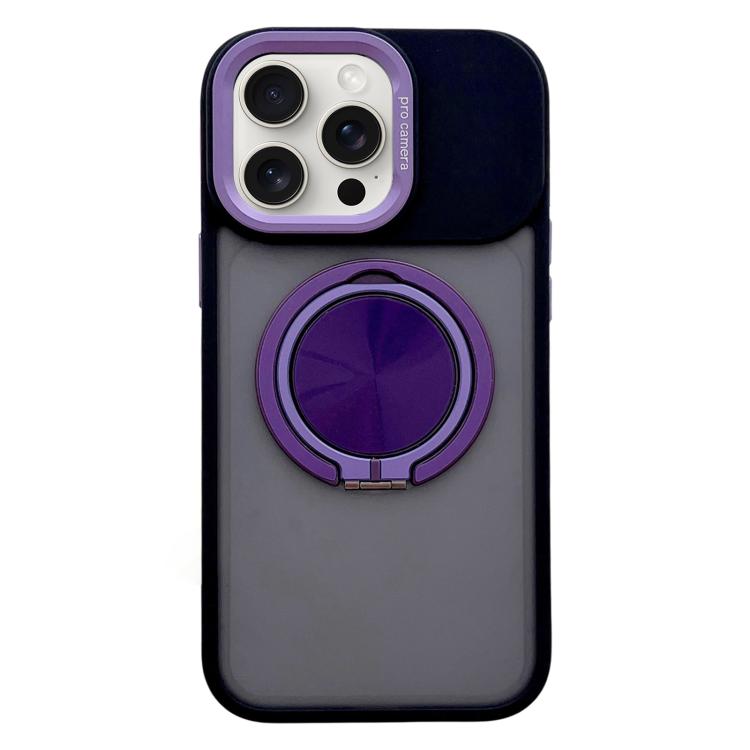 For iPhone 14 Pro Max Skin Feel Frosted 360 Degree Rotation Magnetic Holder MagSafe Phone Case