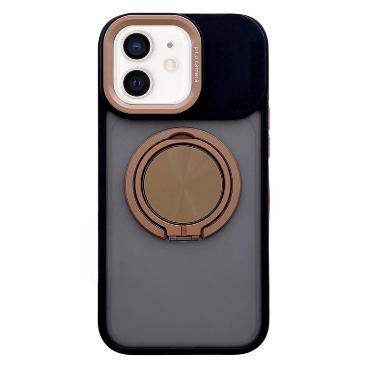 For iPhone 12 Skin Feel Frosted 360 Degree Rotation Magnetic Holder MagSafe Phone Case