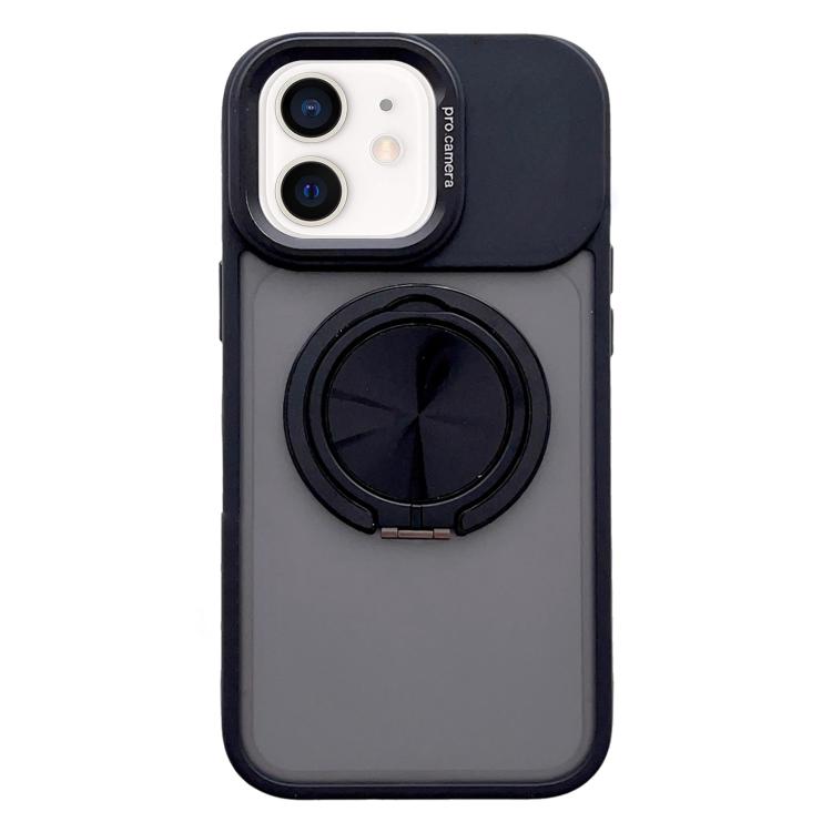 For iPhone 11 Skin Feel Frosted 360 Degree Rotation Magnetic Holder MagSafe Phone Case