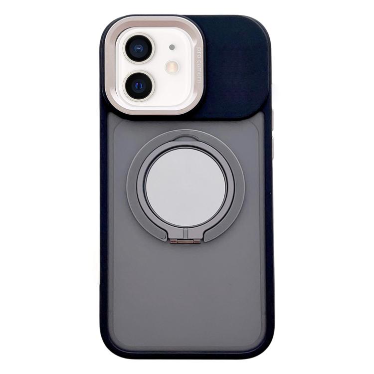 For iPhone 11 Skin Feel Frosted 360 Degree Rotation Magnetic Holder MagSafe Phone Case