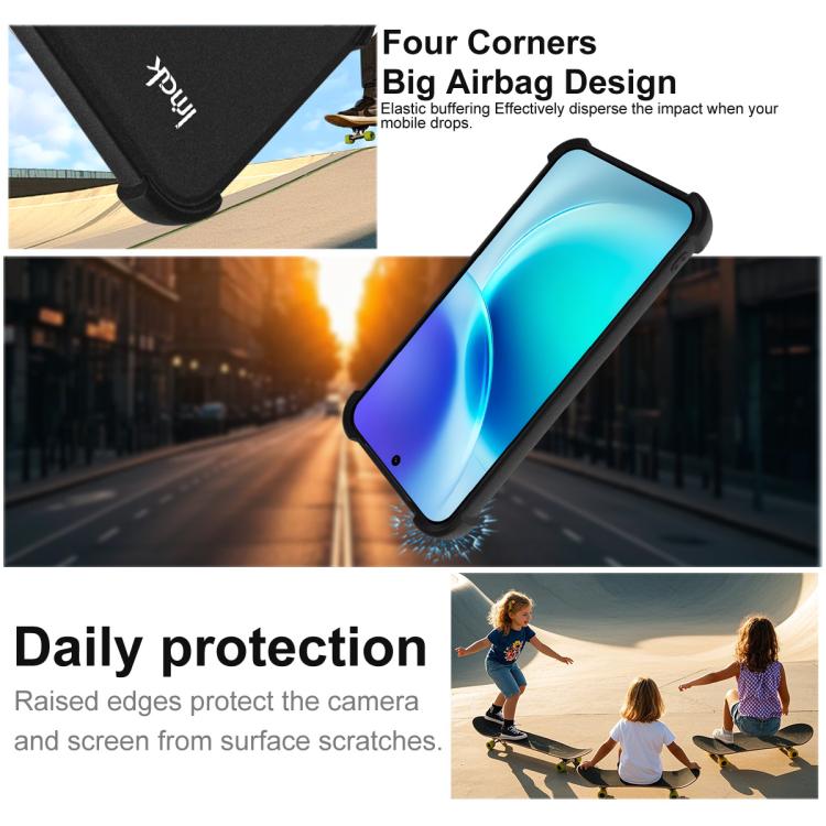 For vivo X300 imak Shockproof Airbag TPU Phone Case - Matte Black
