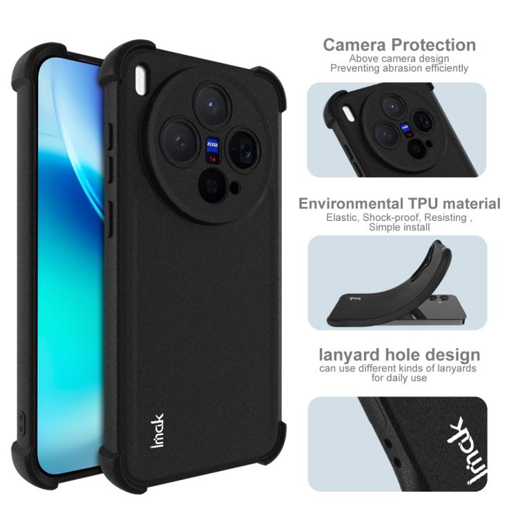 For vivo X300 imak Shockproof Airbag TPU Phone Case - Matte Black