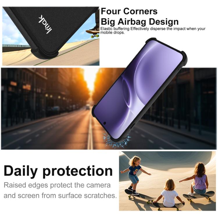 For vivo X300 Pro imak Shockproof Airbag TPU Phone Case - Matte Black