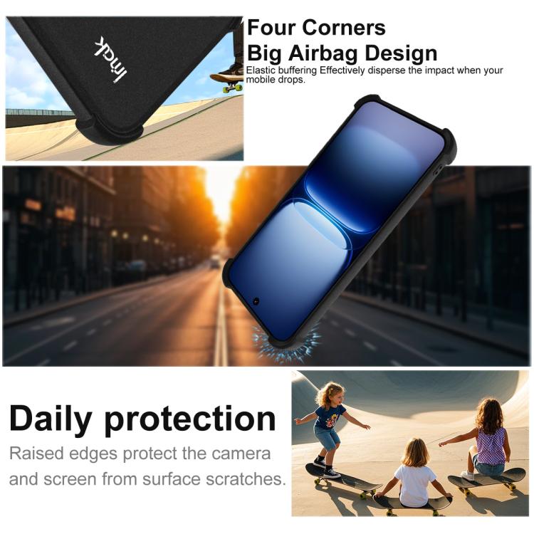 For vivo iQOO 15 imak Shockproof Airbag TPU Phone Case - Matte Black