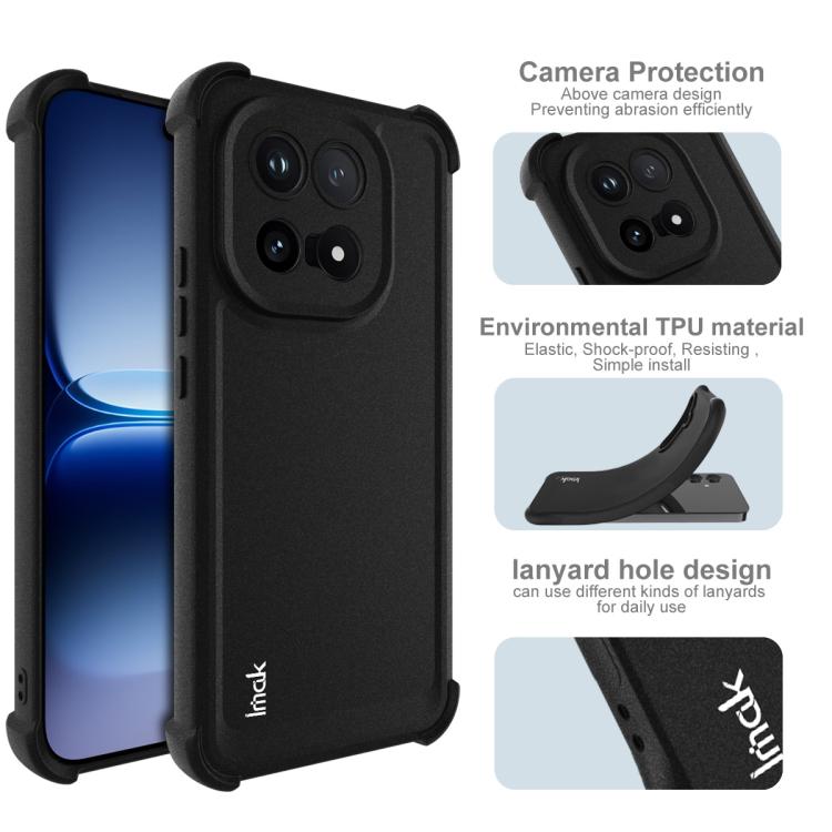 For vivo iQOO 15 imak Shockproof Airbag TPU Phone Case - Matte Black
