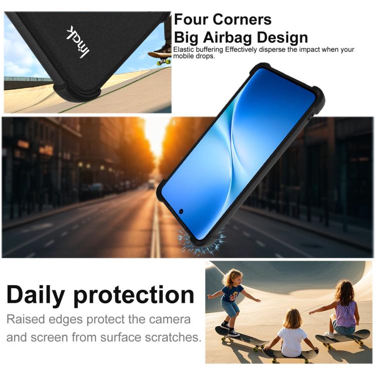 For vivo V60 Lite 4G / 5G Global imak Shockproof Airbag TPU Phone Case - Matte Black