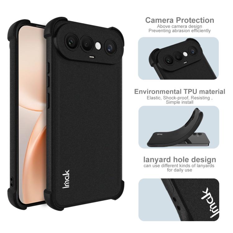 For vivo S50 Pro mini 5G imak Shockproof Airbag TPU Phone Case - Matte Black