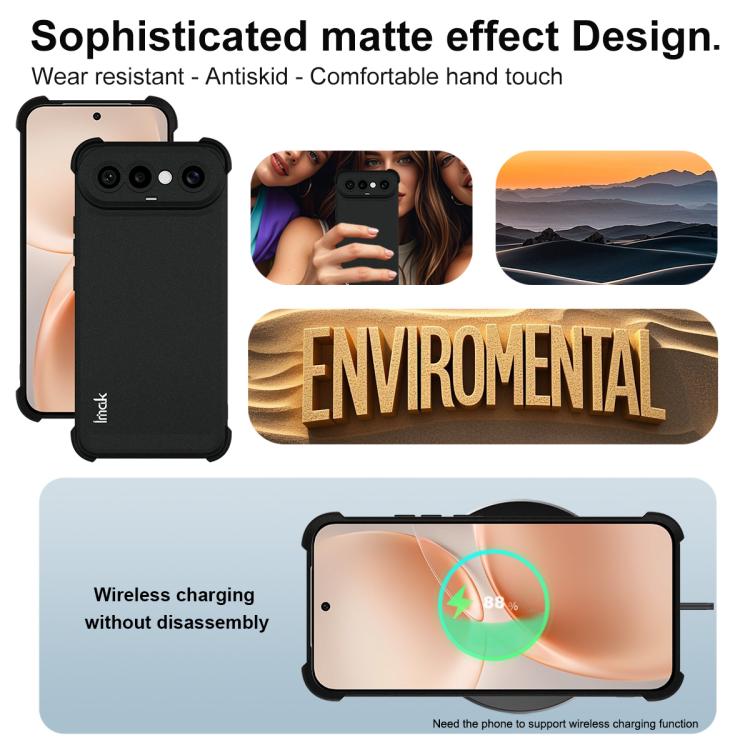 For vivo S50 Pro mini 5G imak Shockproof Airbag TPU Phone Case - Matte Black