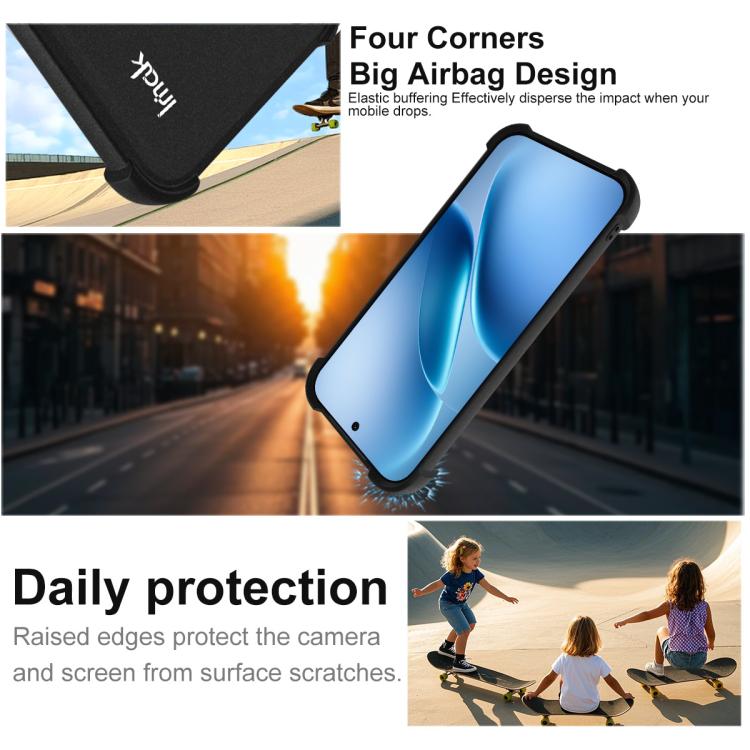 For vivo iQOO Z11 Turbo 5G imak Shockproof Airbag TPU Phone Case - Matte Black