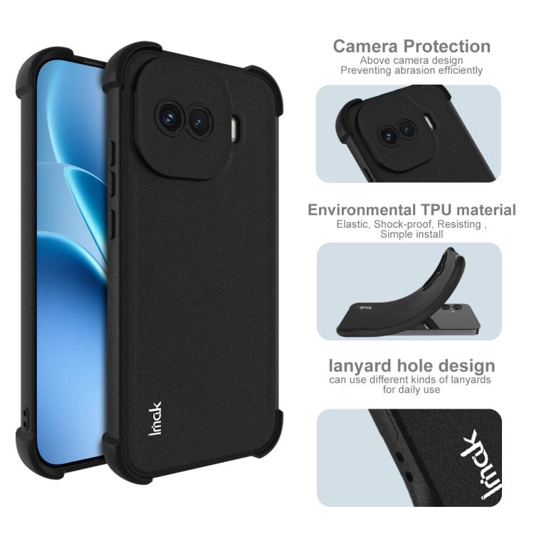 For vivo iQOO Z11 Turbo 5G imak Shockproof Airbag TPU Phone Case - Matte Black