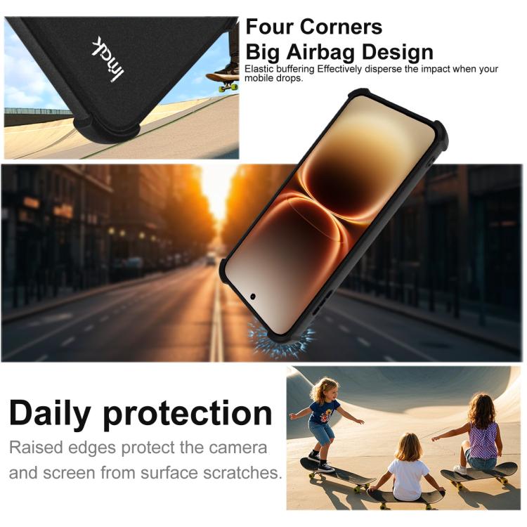 For vivo iQOO 15 Ultra 5G imak Shockproof Airbag TPU Phone Case - Matte Black