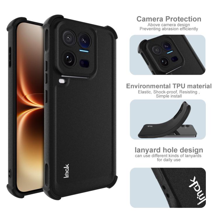 For vivo iQOO 15 Ultra 5G imak Shockproof Airbag TPU Phone Case - Matte Black
