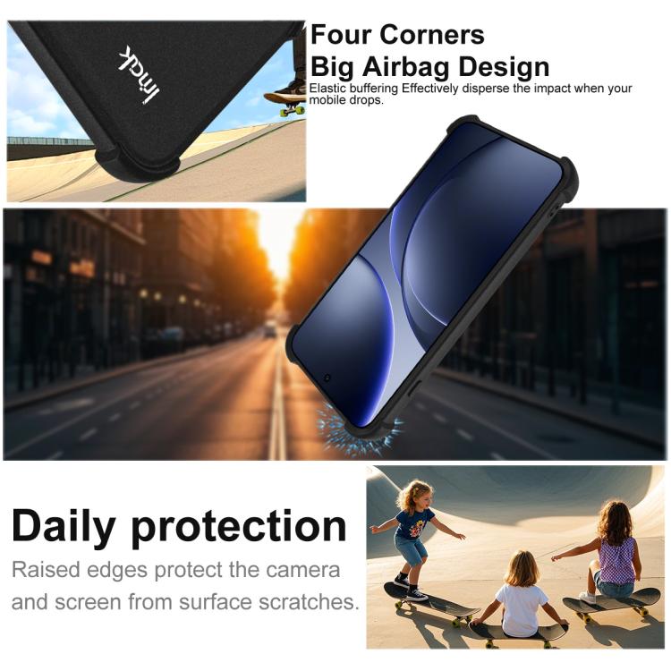 For OPPO Find X9 imak Shockproof Airbag TPU Phone Case - Matte Black