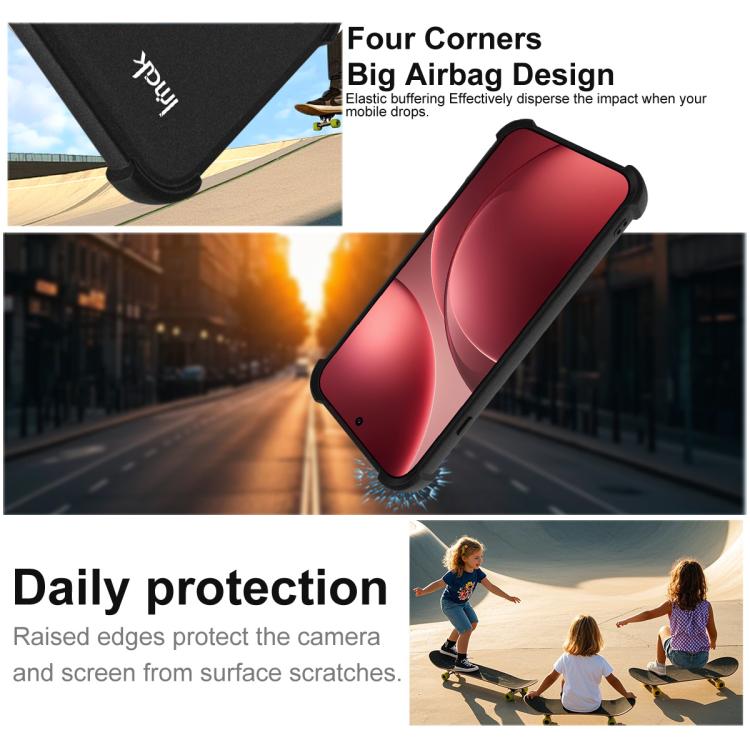 For OPPO Find X9 Pro imak Shockproof Airbag TPU Phone Case - Matte Black