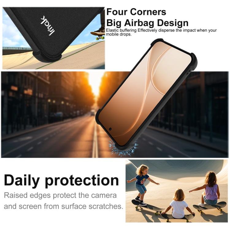 For OPPO Reno15 Pro 5G Global imak Shockproof Airbag TPU Phone Case - Matte Black
