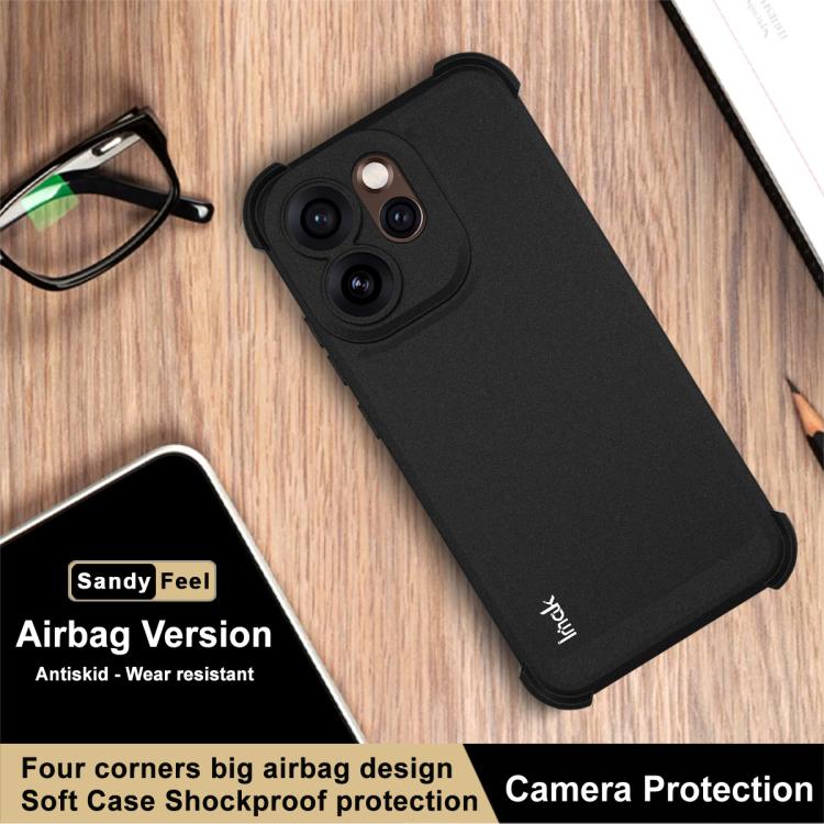 For OPPO Reno15 Pro 5G Global imak Shockproof Airbag TPU Phone Case - Matte Black