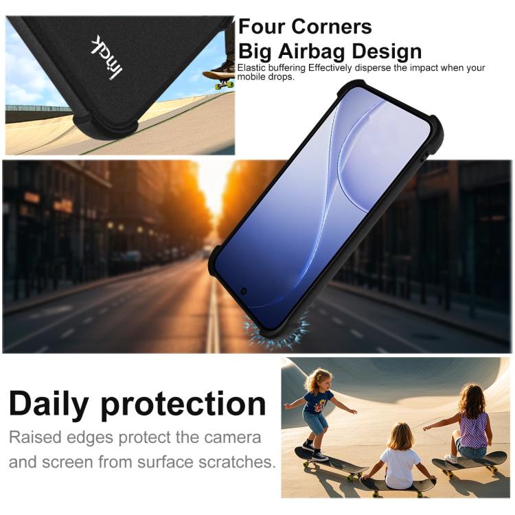 For OPPO Reno15 5G Global imak Shockproof Airbag TPU Phone Case - Matte Black