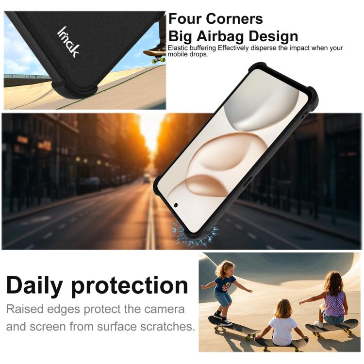 For Honor Play 10T 5G imak Shockproof Airbag TPU Phone Case - Matte Black