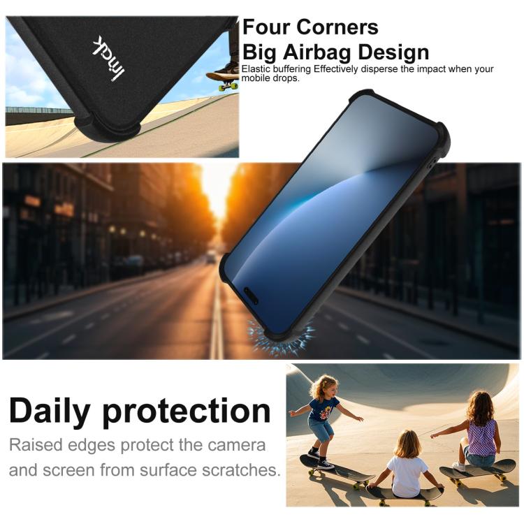 For Honor Magic8 Pro imak Shockproof Airbag TPU Phone Case - Matte Black