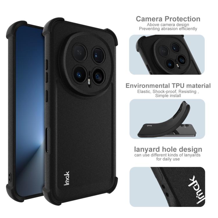 For Honor Magic8 Pro imak Shockproof Airbag TPU Phone Case - Matte Black