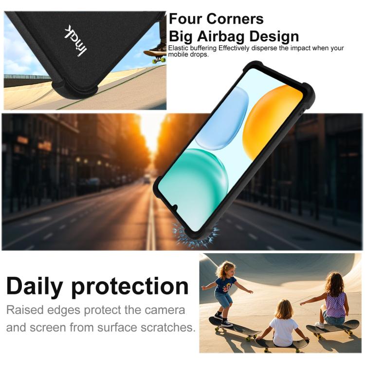 For Honor X5c 4G / X5c Plus imak Shockproof Airbag TPU Phone Case - Matte Black