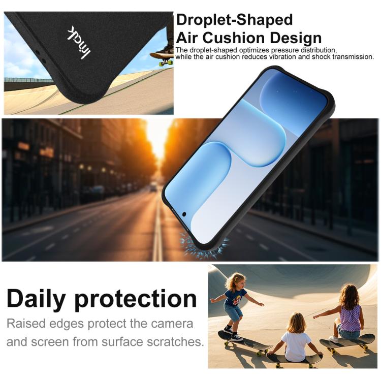 For Honor 500 Pro Global/500 Global 155.8mm imak Shockproof Airbag TPU Phone Case - Matte Black
