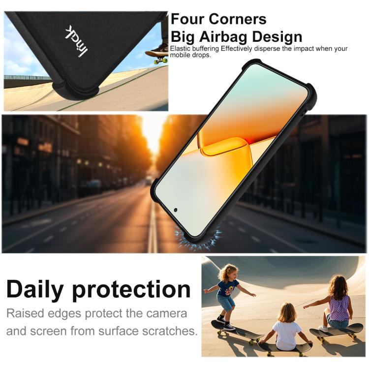 For Honor Power2 imak Shockproof Airbag TPU Phone Case - Matte Black