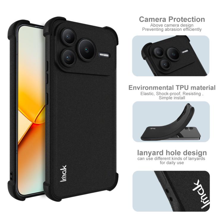 For Honor Power2 imak Shockproof Airbag TPU Phone Case - Matte Black