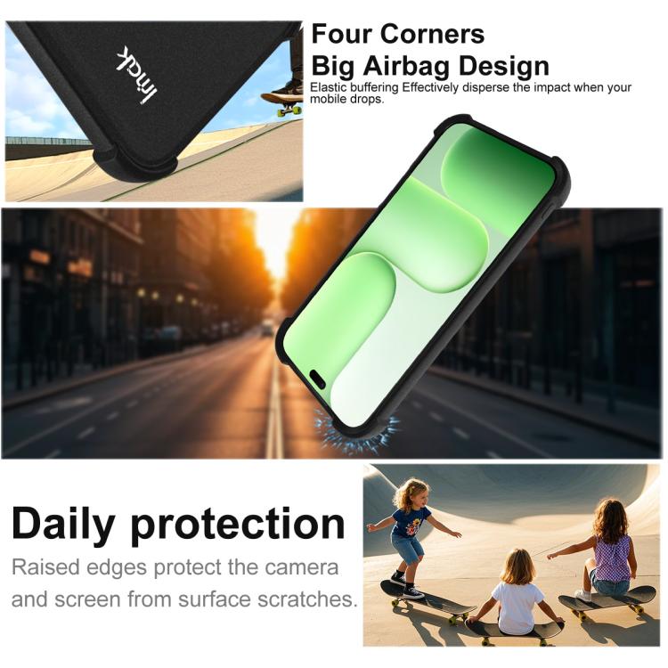 For Honor 600 Lite Global imak Shockproof Airbag TPU Phone Case - Matte Black