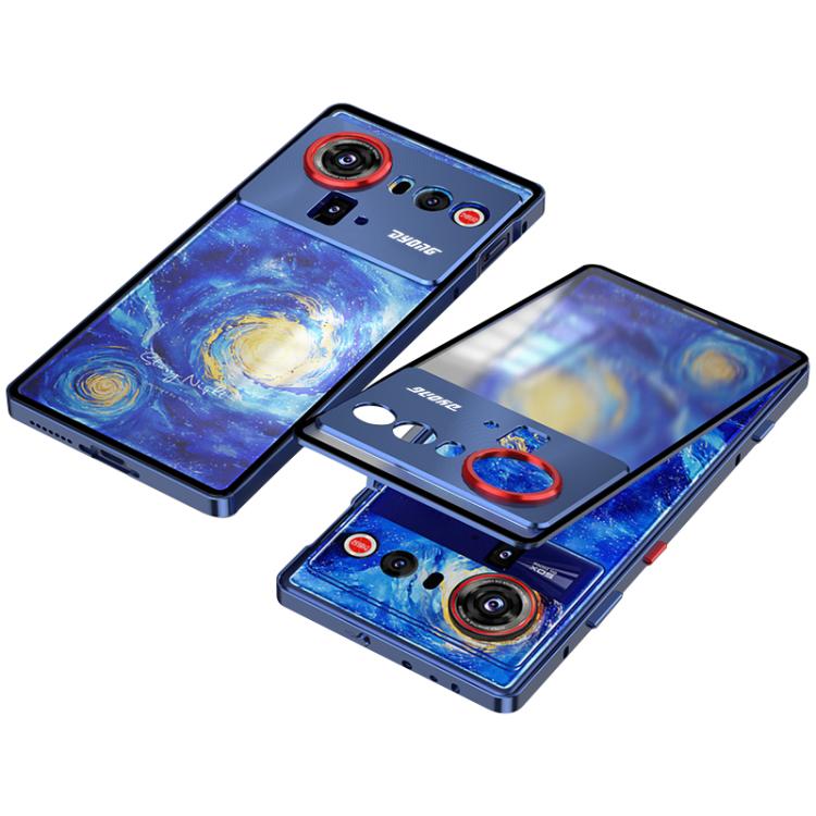 For ZTE nubia Z80 Ultra Snap Buckle Single-sided Metal Frame Frosted Phone Case
