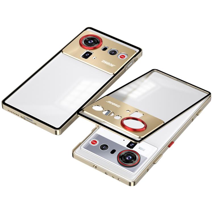 For ZTE nubia Z80 Ultra Snap Buckle Single-sided Metal Frame Frosted Phone Case