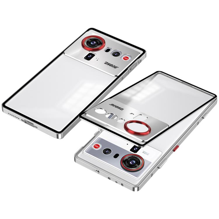 For ZTE nubia Z80 Ultra Snap Buckle Single-sided Metal Frame Frosted Phone Case